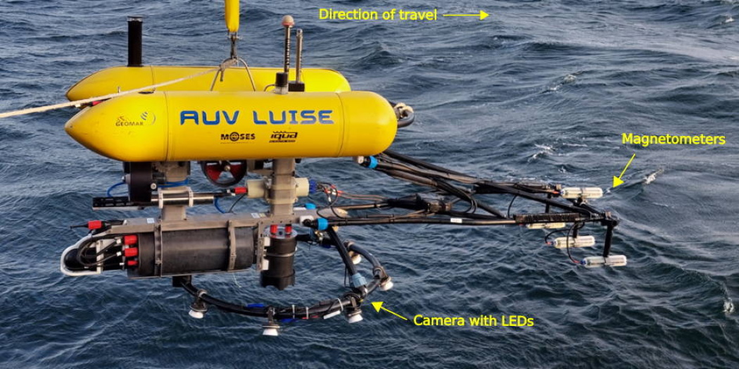 Foto des AUVs mit Magnetometer